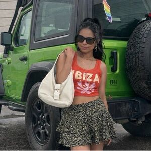 Women’s Floral Ruffle Mini Skirt